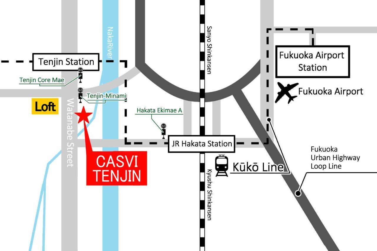 Hotel Casvi Tenjin Fukuoka  Exterior foto